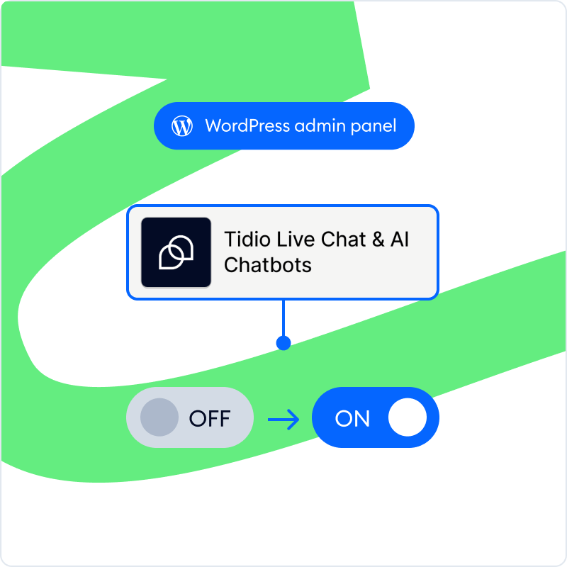 Activa el complemento de Tidio en el panel de control de WordPress