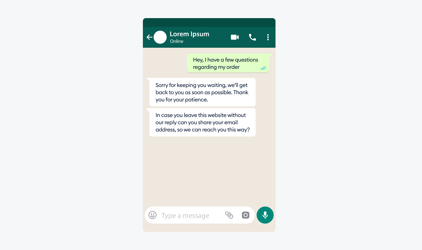 WhatsApp chatbot example image