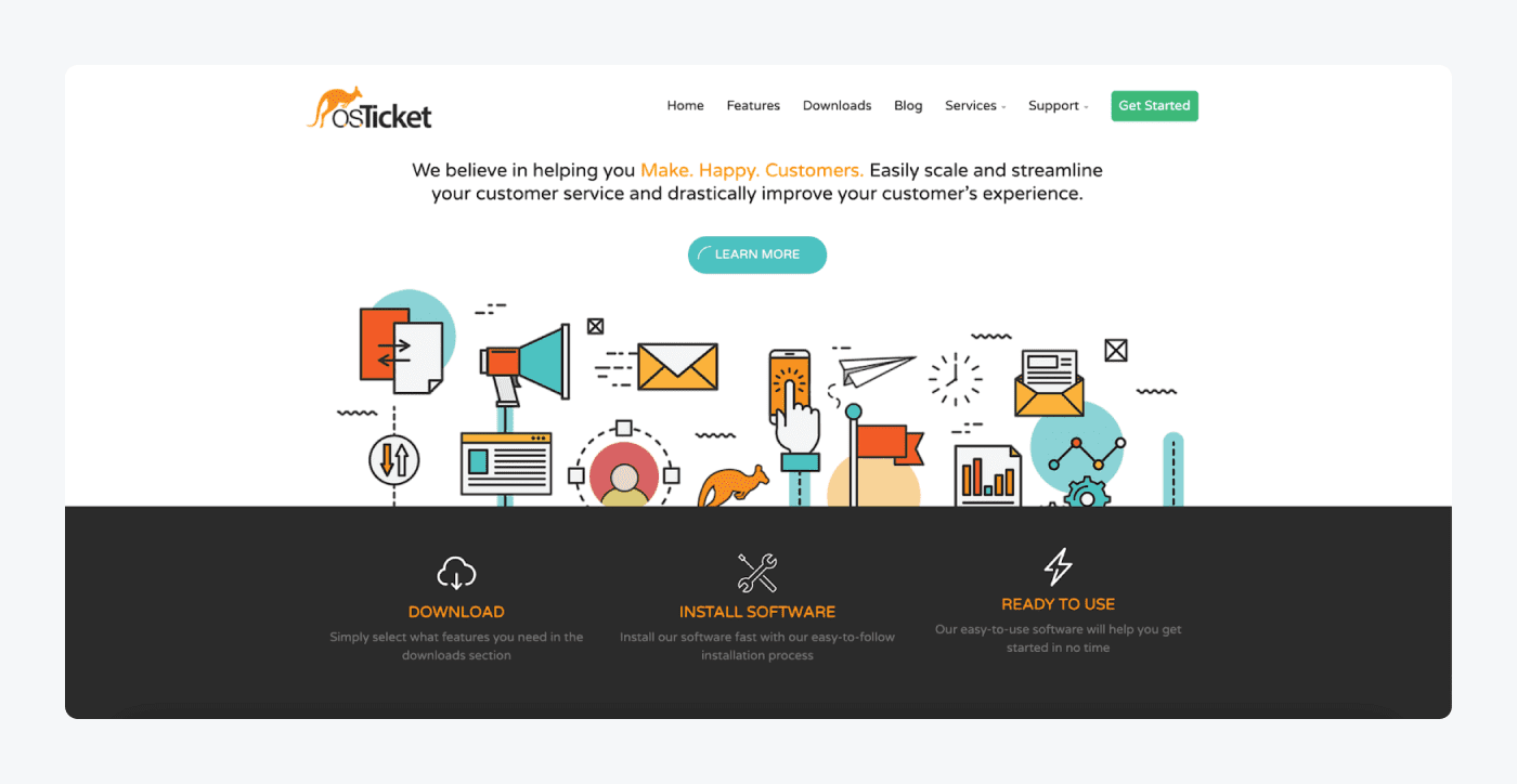 osTicket help desk software