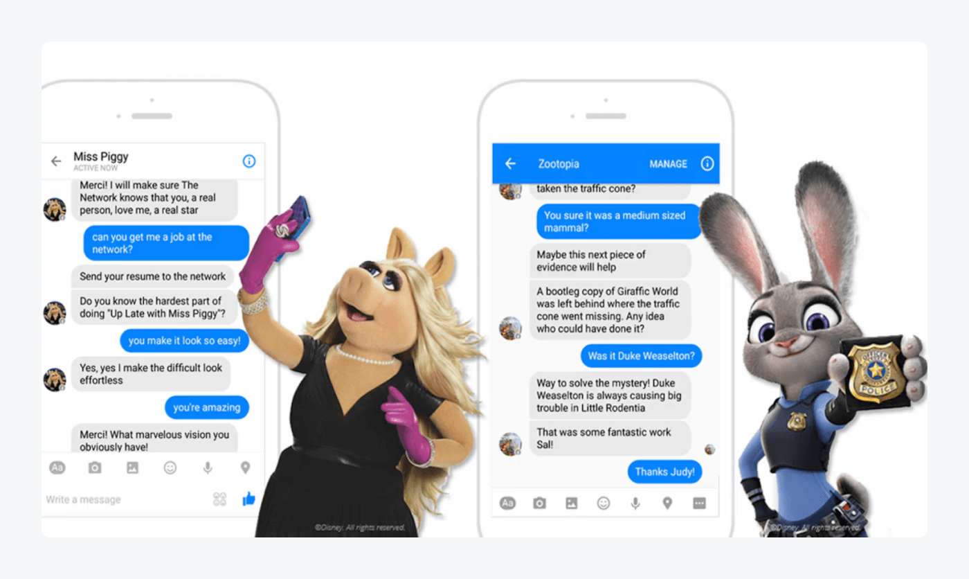 Disney chatbot example