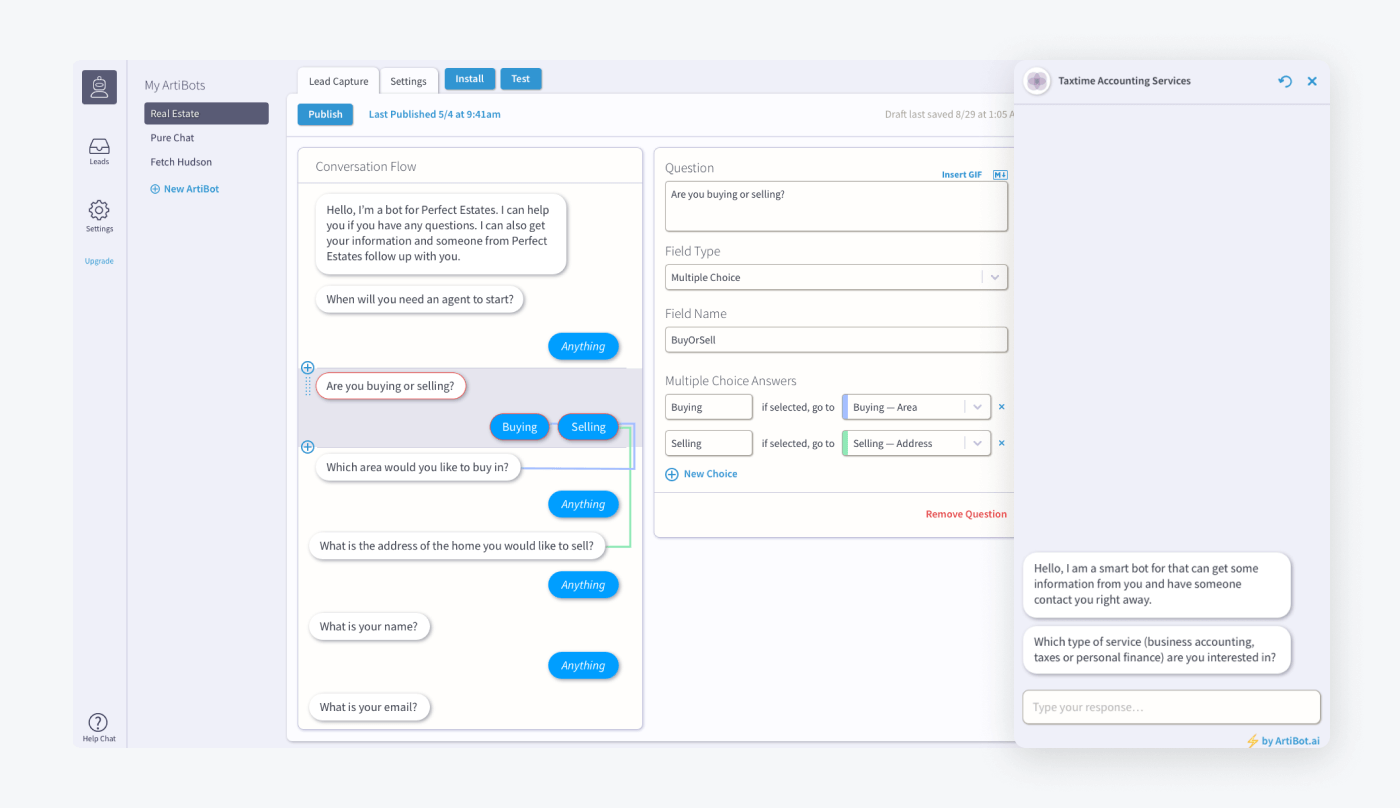 artibot wordpress chatbot