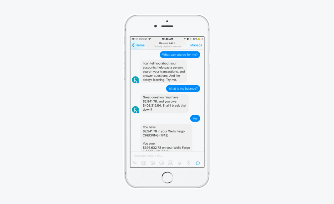 kasisto chatbot example